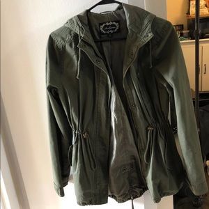 Dark green army jacket utility